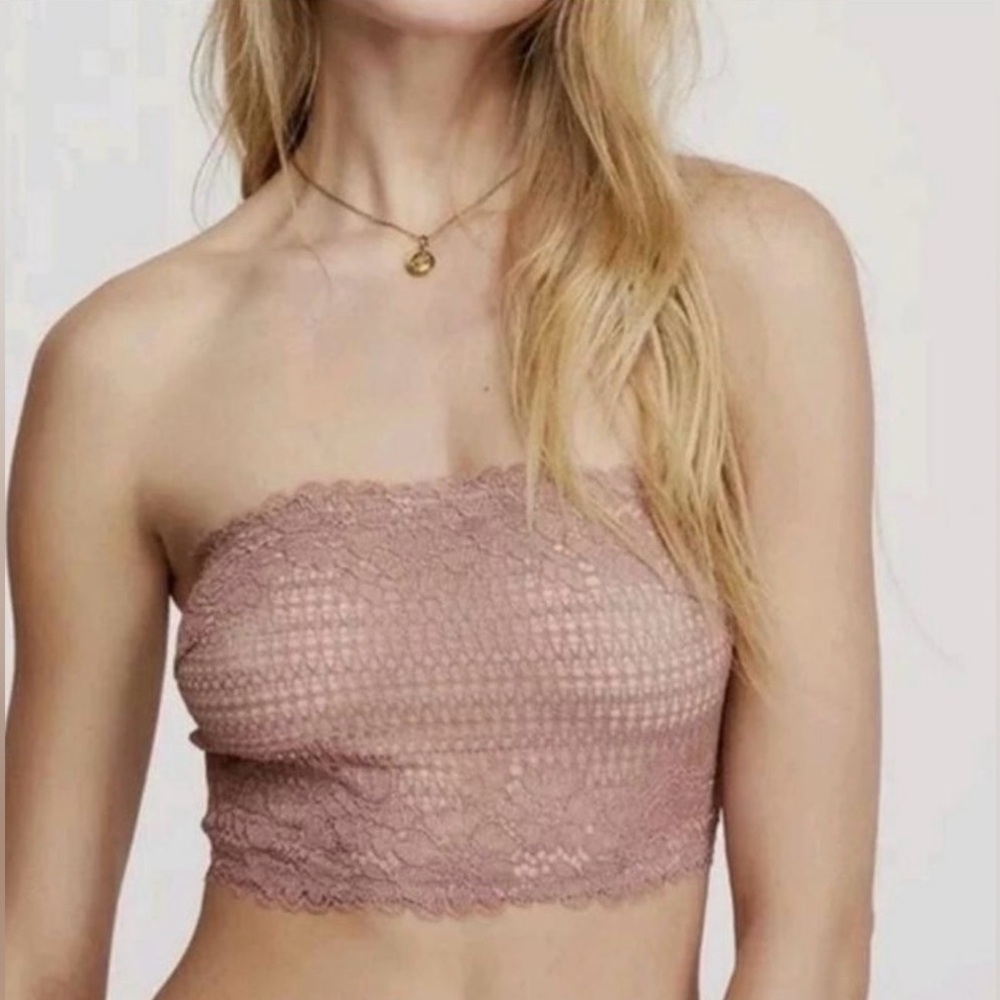 Camila Bandeau Bralette, FP Intimates, Vintage Rose, XS, EUC!